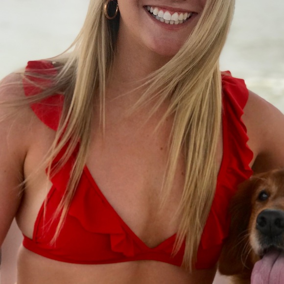 Amazon Red Ruffle Bikini - Picture 5 of 6